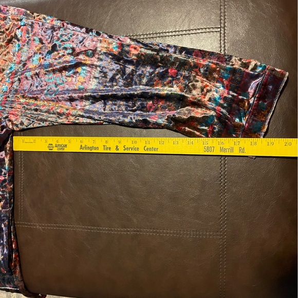Natural Life NWT Tunic Longsleeve Velvet Button Up XXL Patchwork Floral Boho - Picture 9 of 10